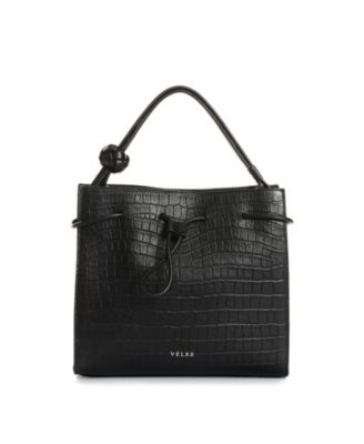 Embossed Leather Bowling Bag