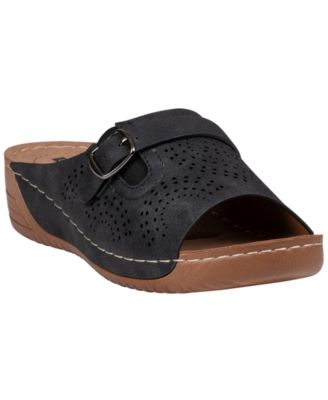 Women's Moira Perforated Comfort Round Toe Sandals