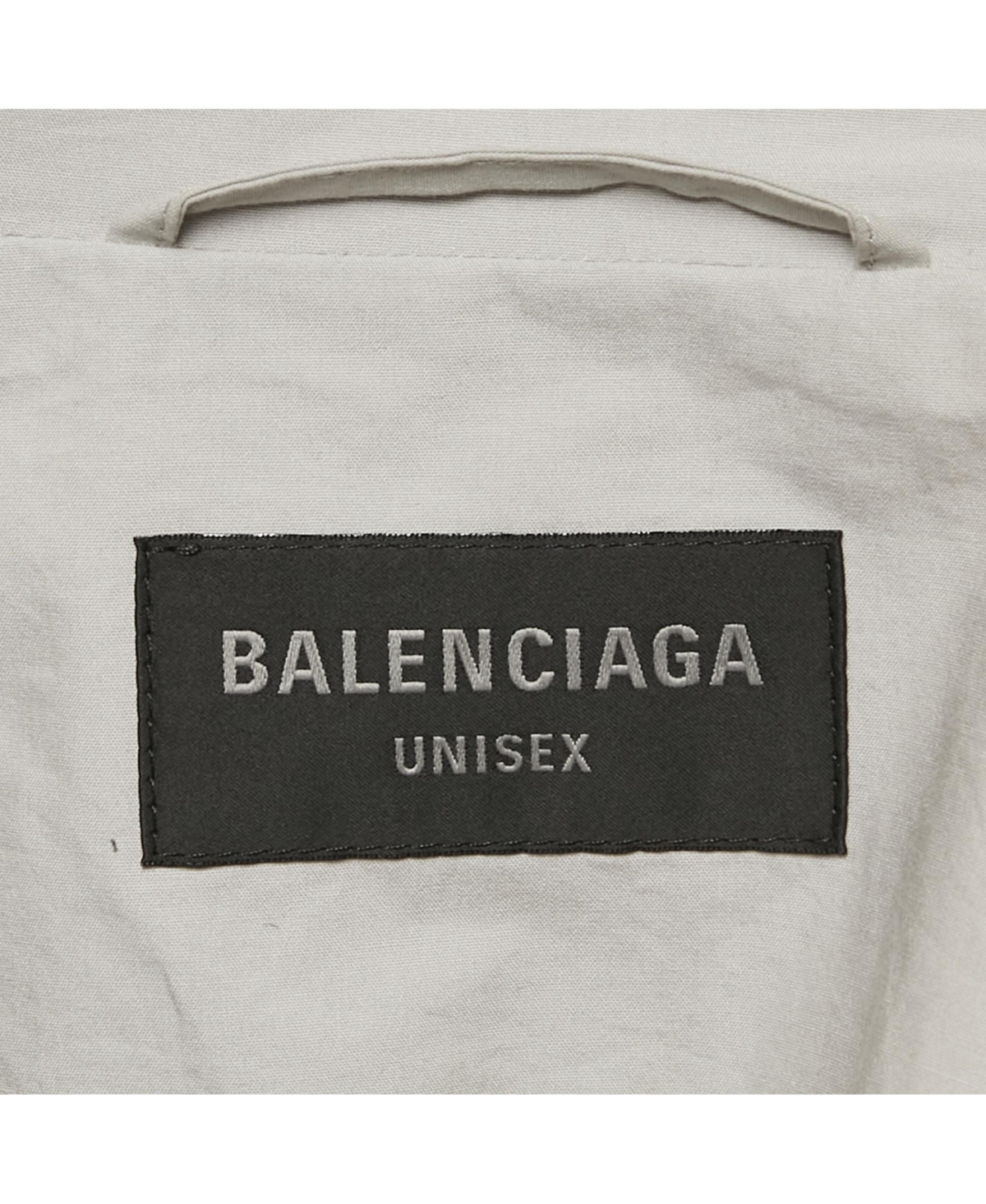Pre-Owned Balenciaga Men's Unisex Grey Logo Print Oversized Jacket