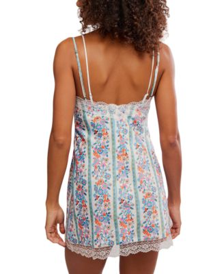 Women's Wish You Were Here Sweetheart Neck Mini Slip Dress