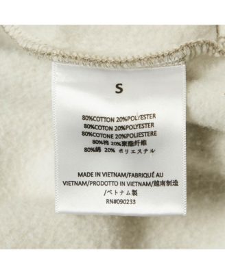 Men's Pre-Owned Essentials Fear Of God Grey Logo Patch Cotton Hoodie