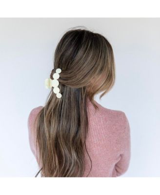 Women's Matte Dot Claw Clip - Cream