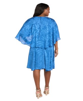 Plus Size Satin Burnout Overlay Dress