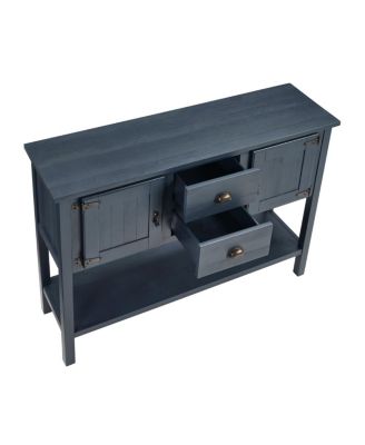 Solid Wood Sideboard Console Table with 2 Drawers & Cabinets