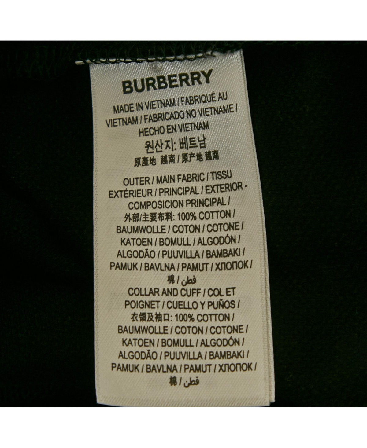 Pre-Owned Burberry Men's Black Pique Jersey Polo T-Shirt