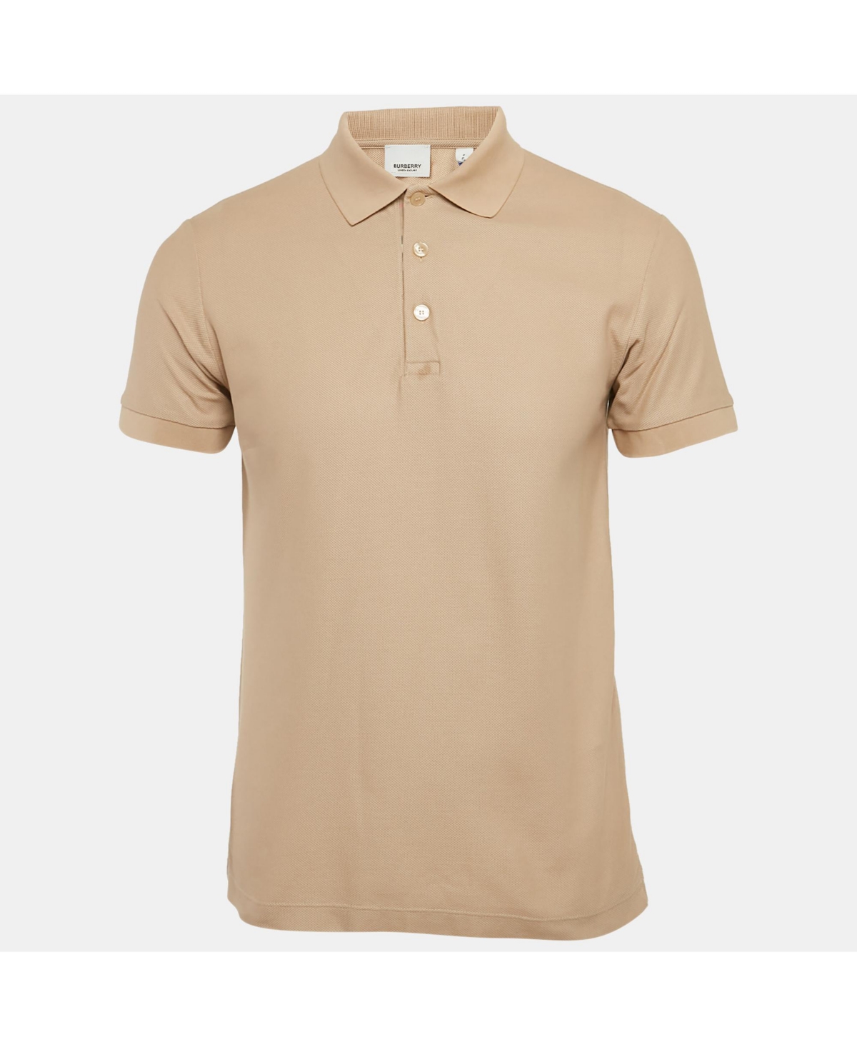 Pre-Owned Burberry Men's Beige Cotton Pique Polo T-Shirt