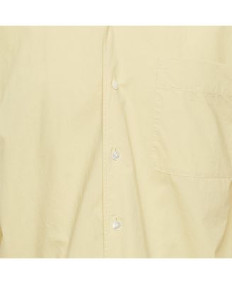 Men's Yellow Cotton Elijas Camp Collar Shirt