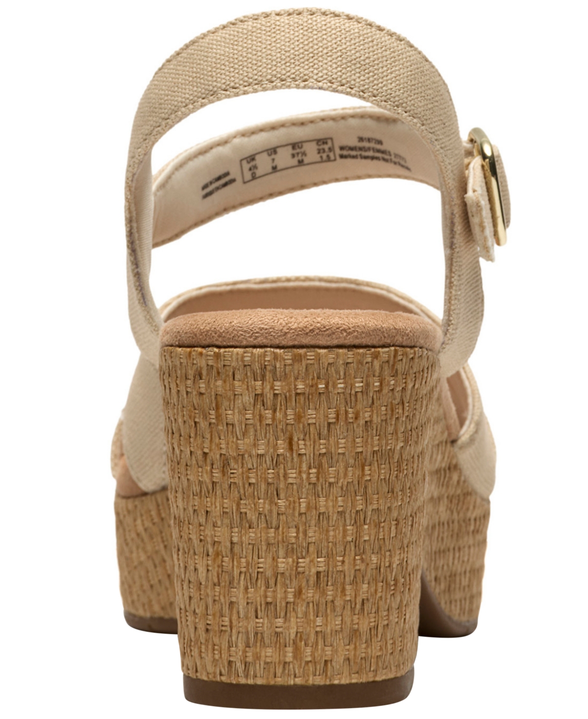 Clarks Women's Nerisa Twist Round Toe Wedge Sandals