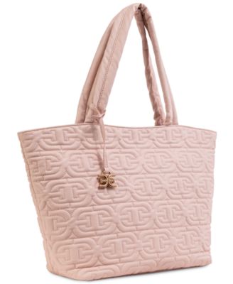 Ethyl Top Zip East West Quilted Logo Extra Large Tote Bag