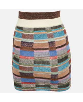Women's Multicolor Lurex Knit Mini Skirt