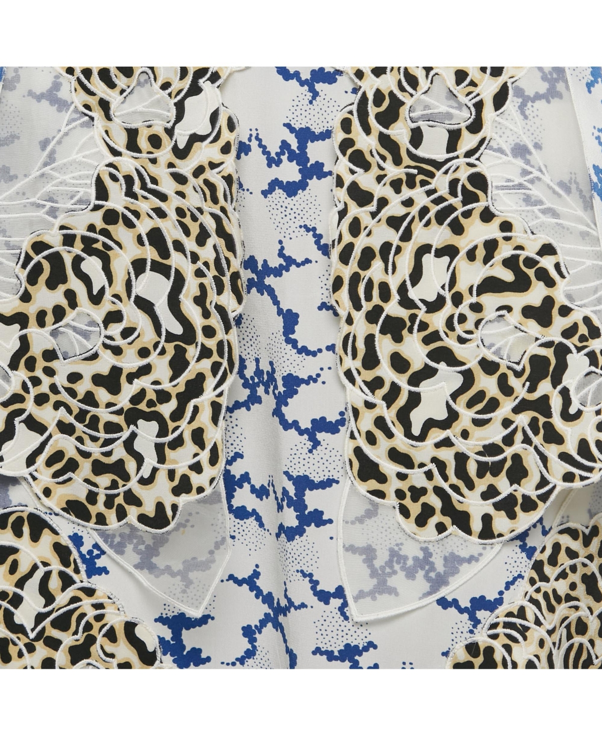 Pre-Owned Stella Mccartney Women's White Printed Silk Ruffled Midi Skirt