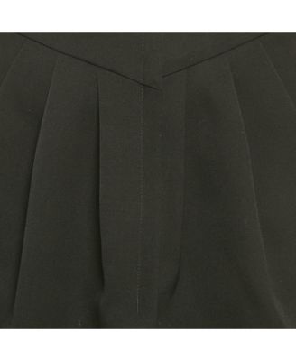 Women's Black Gabardine Draped Mini Dress