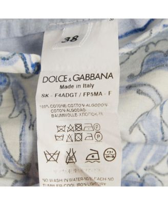 Women's Blue/white Majolica Print Pleated Maxi Skirt