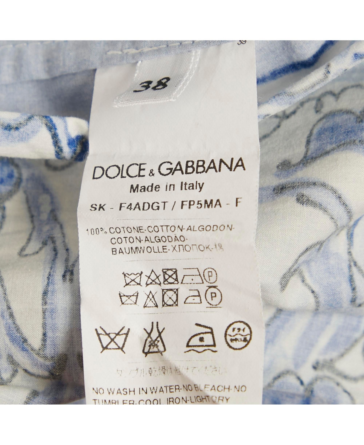 Pre-Owned Dolce & Gabbana Women's Blue/white Majolica Print Pleated Maxi Skirt