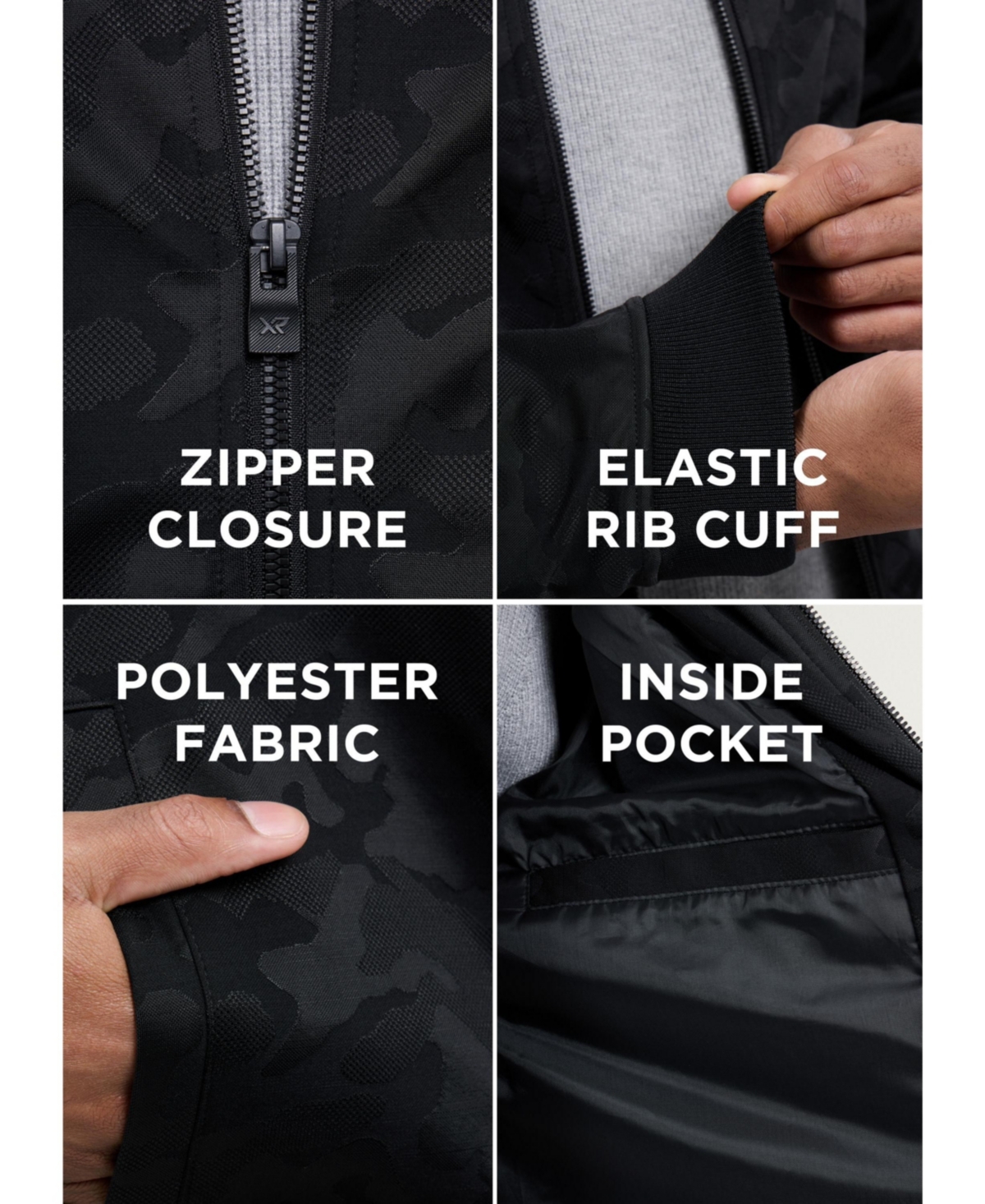 Xray Men's Jacquarded Camouflage Bomber Jacket