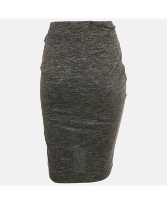 Women's Etoile Grey Jersey Ruffled Mini Skirt