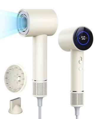 High-Speed Low Noise Hair Dryer with 300 Million Negative Ions & Fast-Drying LCD Display