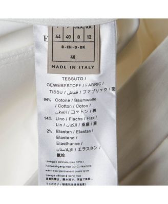 Women's White Taffeta Trousers