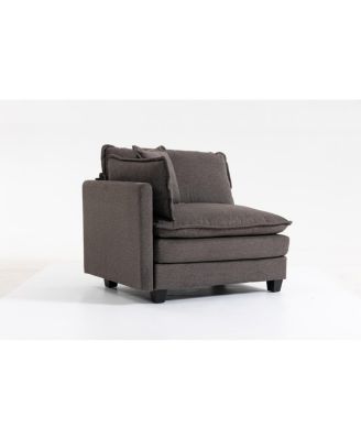 Streamdale Modern 2-Seat 78.74" Sectional Sofa with Waist Pillows and Chaise Lounge