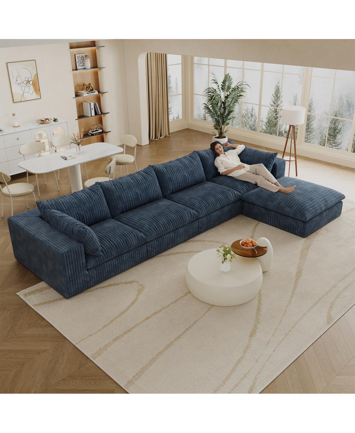 Streamdale Furniture Cloud Sofa, Corduroy, Deep Seat, Removable Cushion, No Assembly