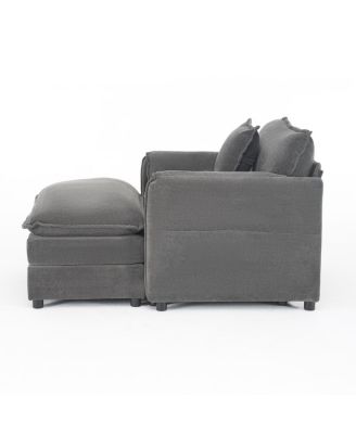 Oversized Recliner Chair with Ottoman, DIY Combination