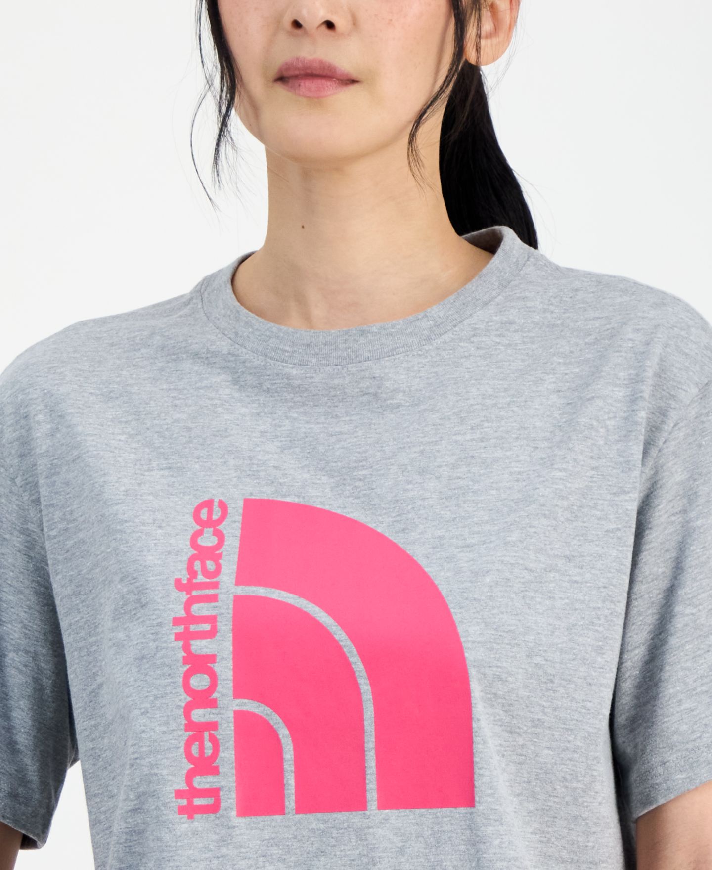 Женский топ The North Face Evolution Jumbo Dome Short-Sleeve Graphic, цвет: Бледный серый меланжевый — фото 3