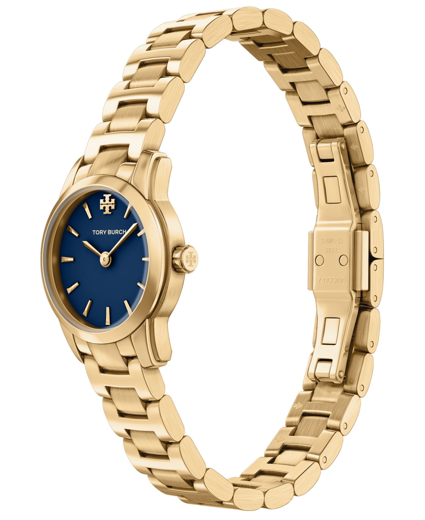 Женские часы Tory Burch The Miller Round Mini Quartz Two-Hand Gold Stainless-Steel Watch, 22mm — фото 6
