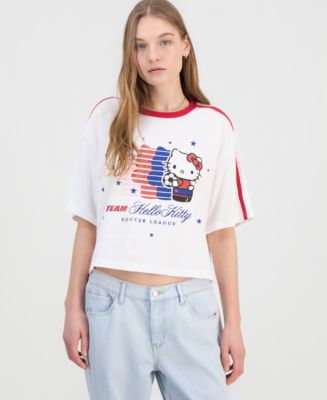 Love Tribe Juniors' Team Hello Kitty Soccer Jersey Graphic T-Shirt