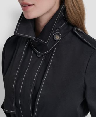 Women's Top Collar Utility Raincoat