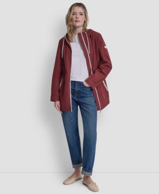 Women's Sporty Anorak Hooded Raincoat