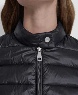 Women's Packable Moto Collar Short Coat