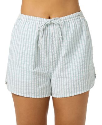 Juniors' Millie Kick Elastic Waistband Flare Hem Shorts