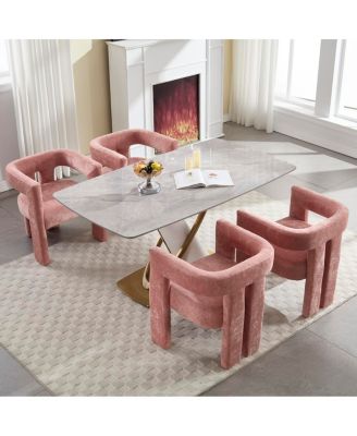 Contemporary Fabric Upholstered Accent/Dining Chair (2PC/SET)