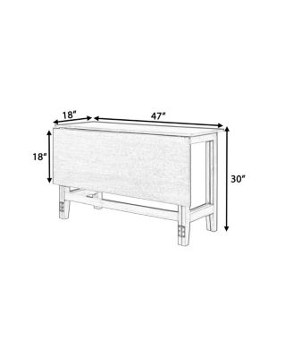 Farmhouse Wood Extendable Dining Table with Drop Leaf for Small Places, White