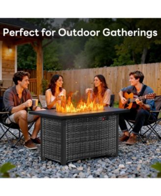 42 Inch Propane Fire Pit, 50, 000 BTU Steel Gas Fire Pits