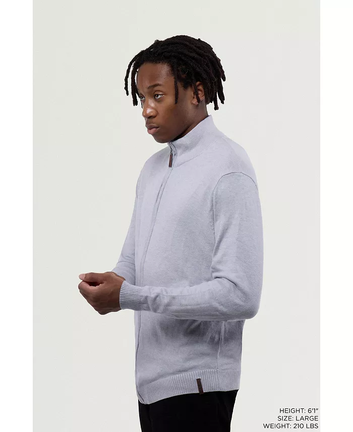 Men's SPRING + MERCER Full Zip Mock Neck Sweater - thumbnail 6