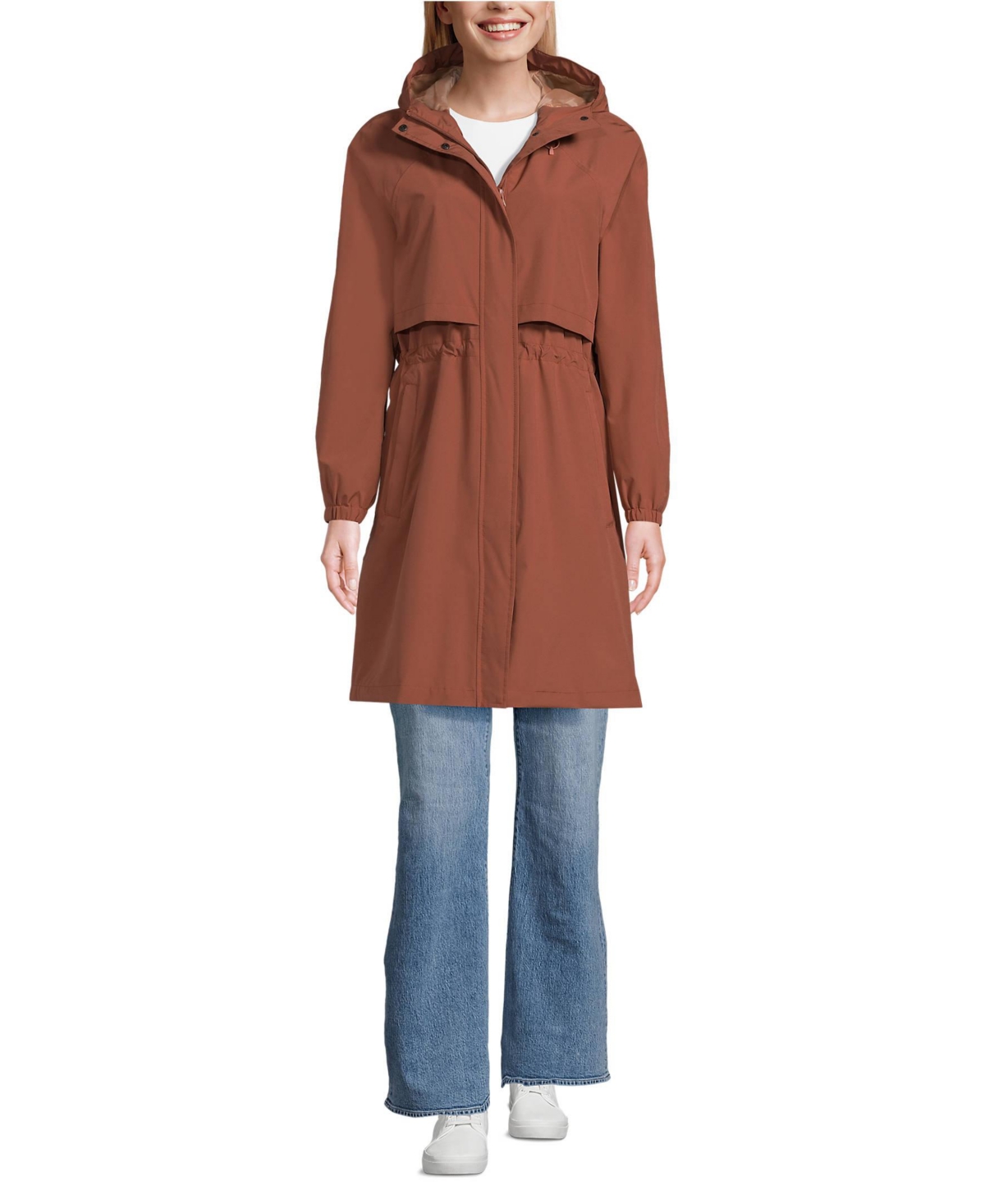 Lands' End Women's Squall Packable Long Raincoat