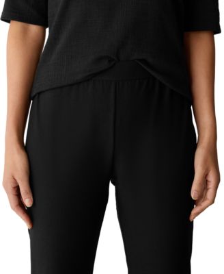 Women's Textured Knit Ankle Kick Pants