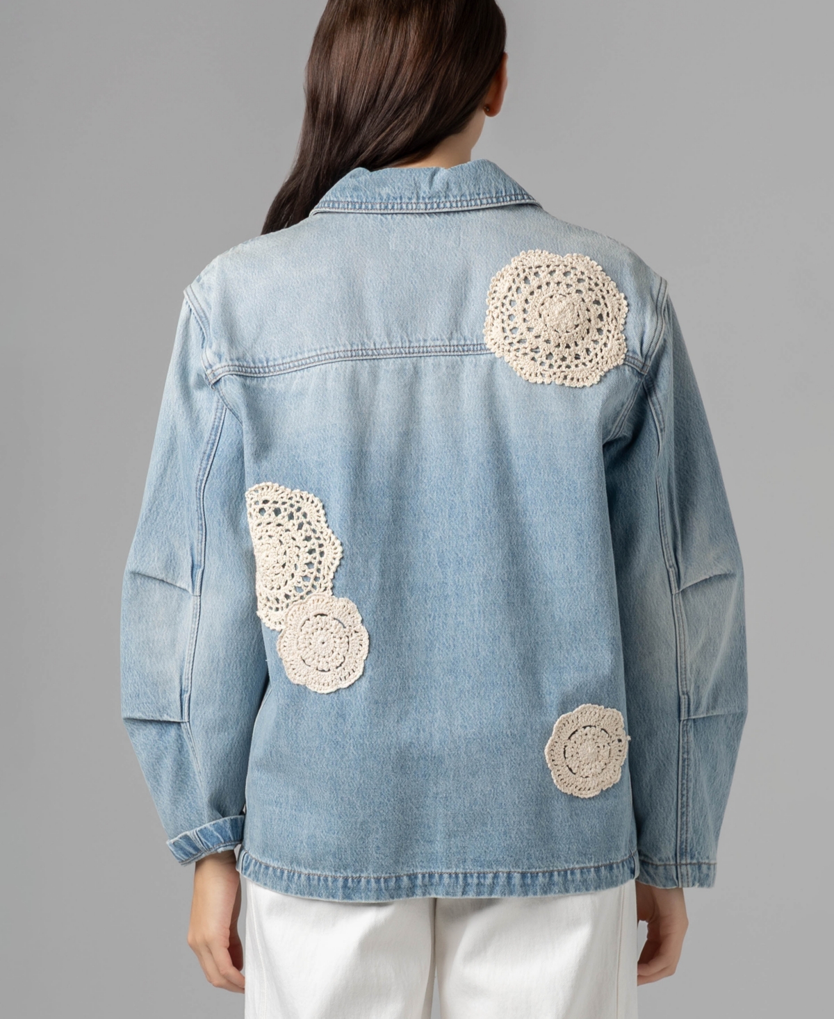 Blank Nyc Women's Crochet Doily Chore Jacket