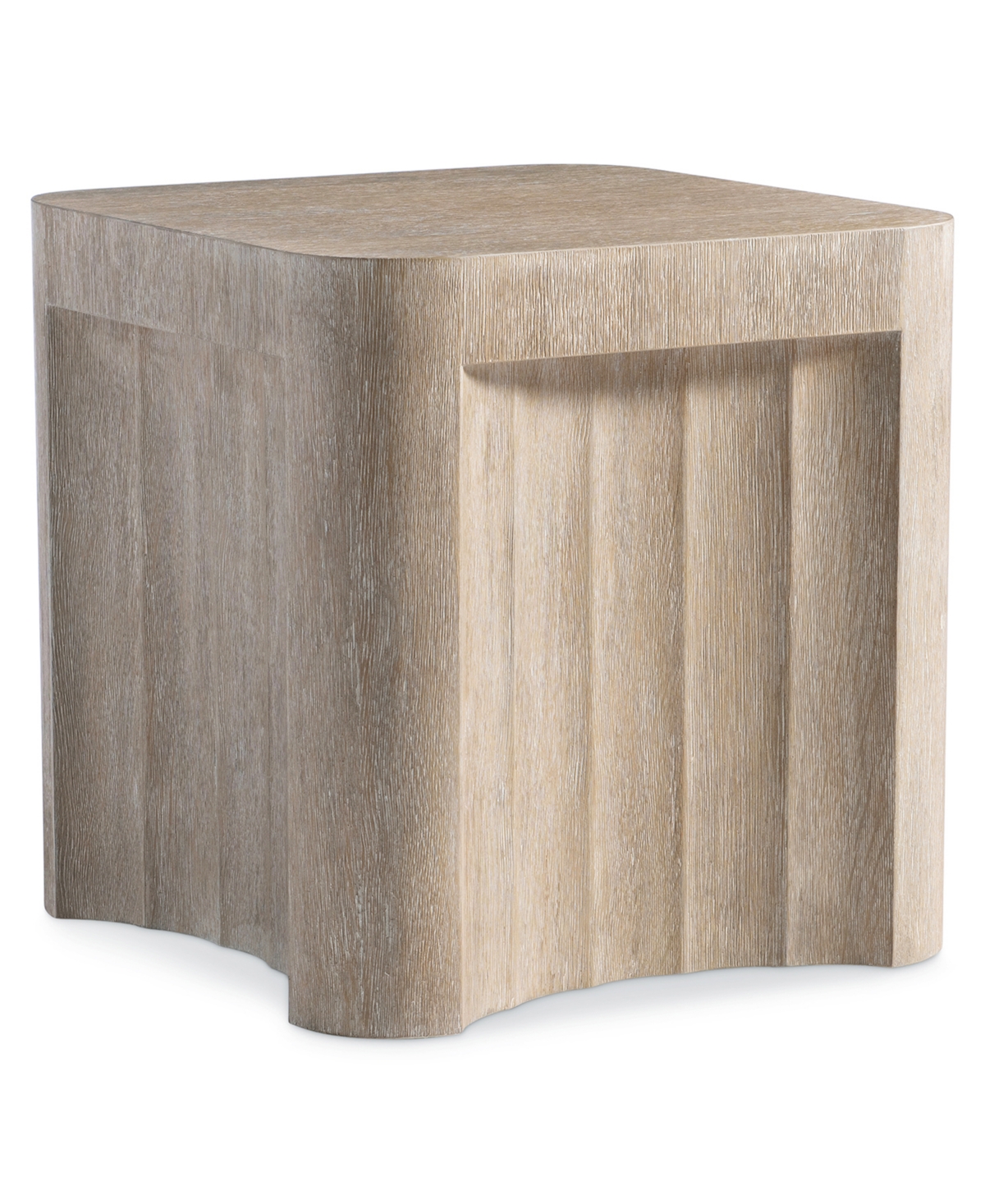 Bernhardt 22" Wood Loggia Scalloped Side Table