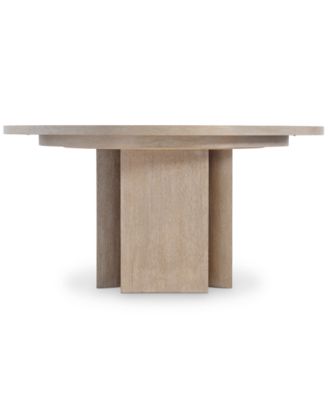 Loggia 5-Pc. Wood Round Table and Side Chairs Upholstered Dining Set