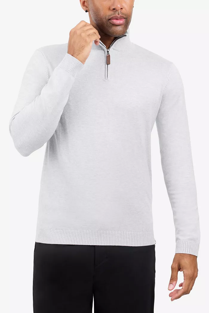 Men's SPRING + MERCER Quarter Zip Mock Neck Sweater - thumbnail 6