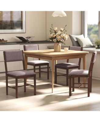 Dining Chairs Set of 4, Linen Upholste Kitchen Chairs,