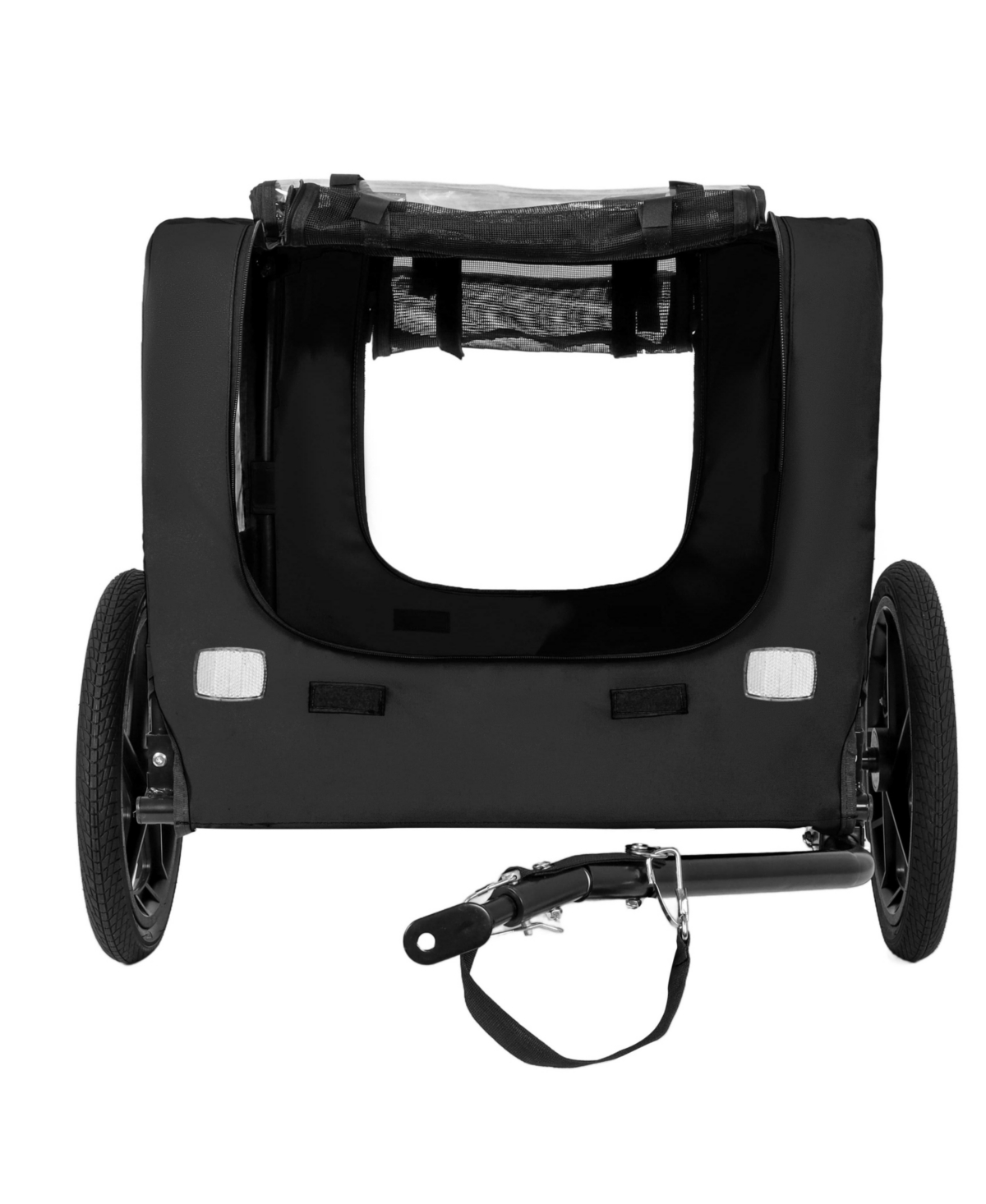 Zeus & Ruta Black+Orange Outdoor Heavy Duty Collapsible Kitten Bike Trailer