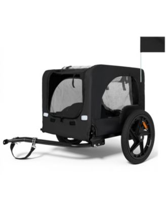 Black+Orange Outdoor Heavy Duty Collapsible Kitten Bike Trailer