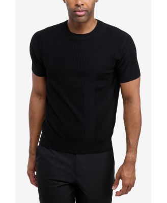 Men's Crew Rib Neck Raised Stripe Sweater