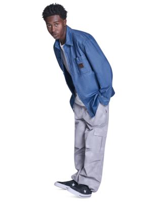 Men's Collared Jersey Denim Shirt