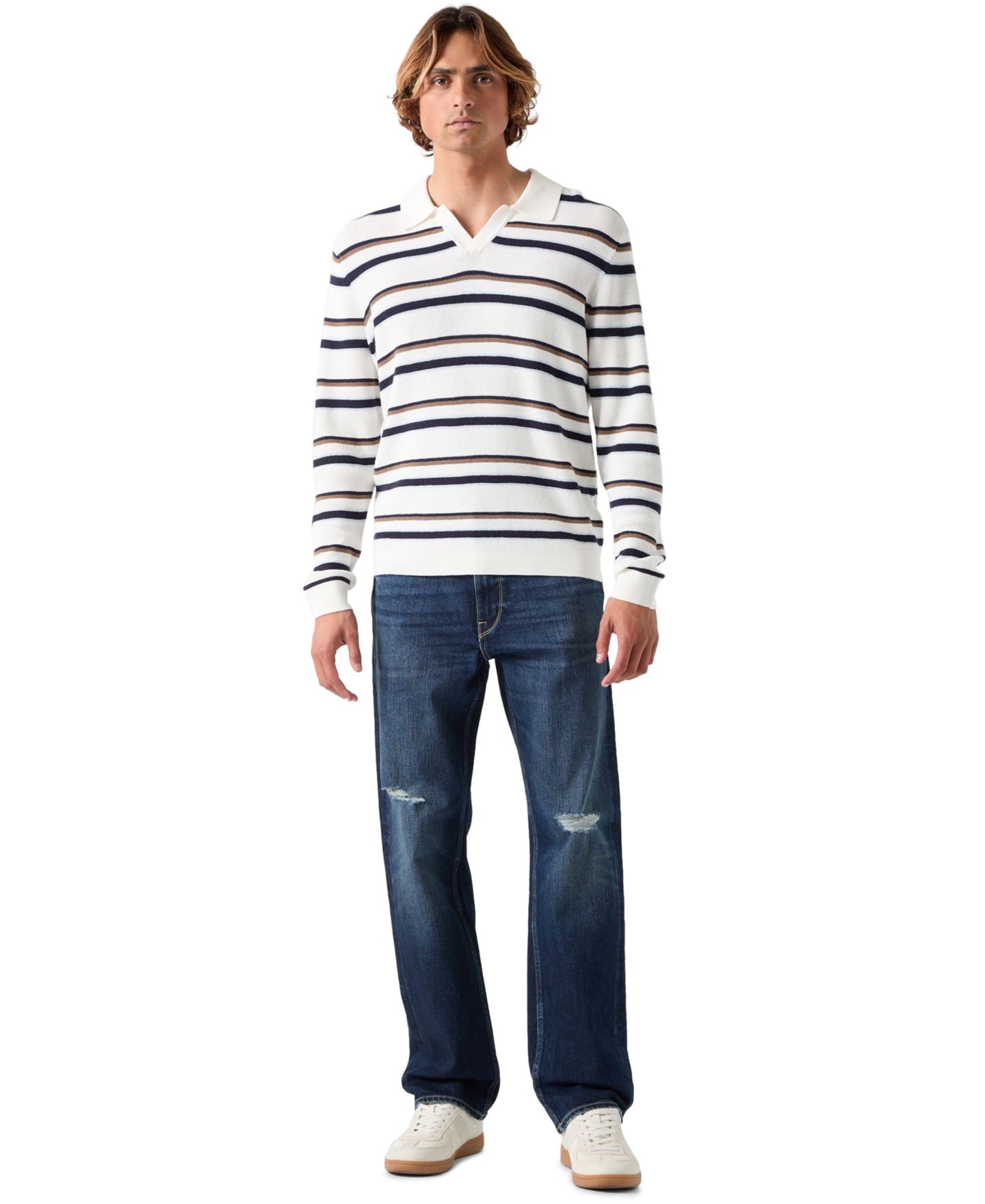 Мужские джинсы GUESS Mason Straight Leg Five-Pocket, цвет: Mariner — фото 2