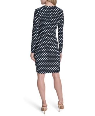 Women's Long-Sleeve Knee Length Dress