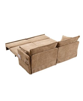 Streamdale  Furniture Versatile 3-in-1 Chenille Sleeper Sofa with Storage & Charging